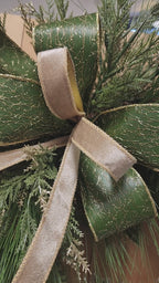 Gold and Green Pine Grapevine Wreath