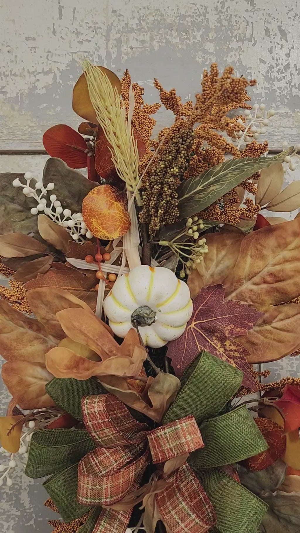 Fall Pumpkin Swag with Bow