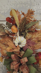 Fall Pumpkin Swag with Bow