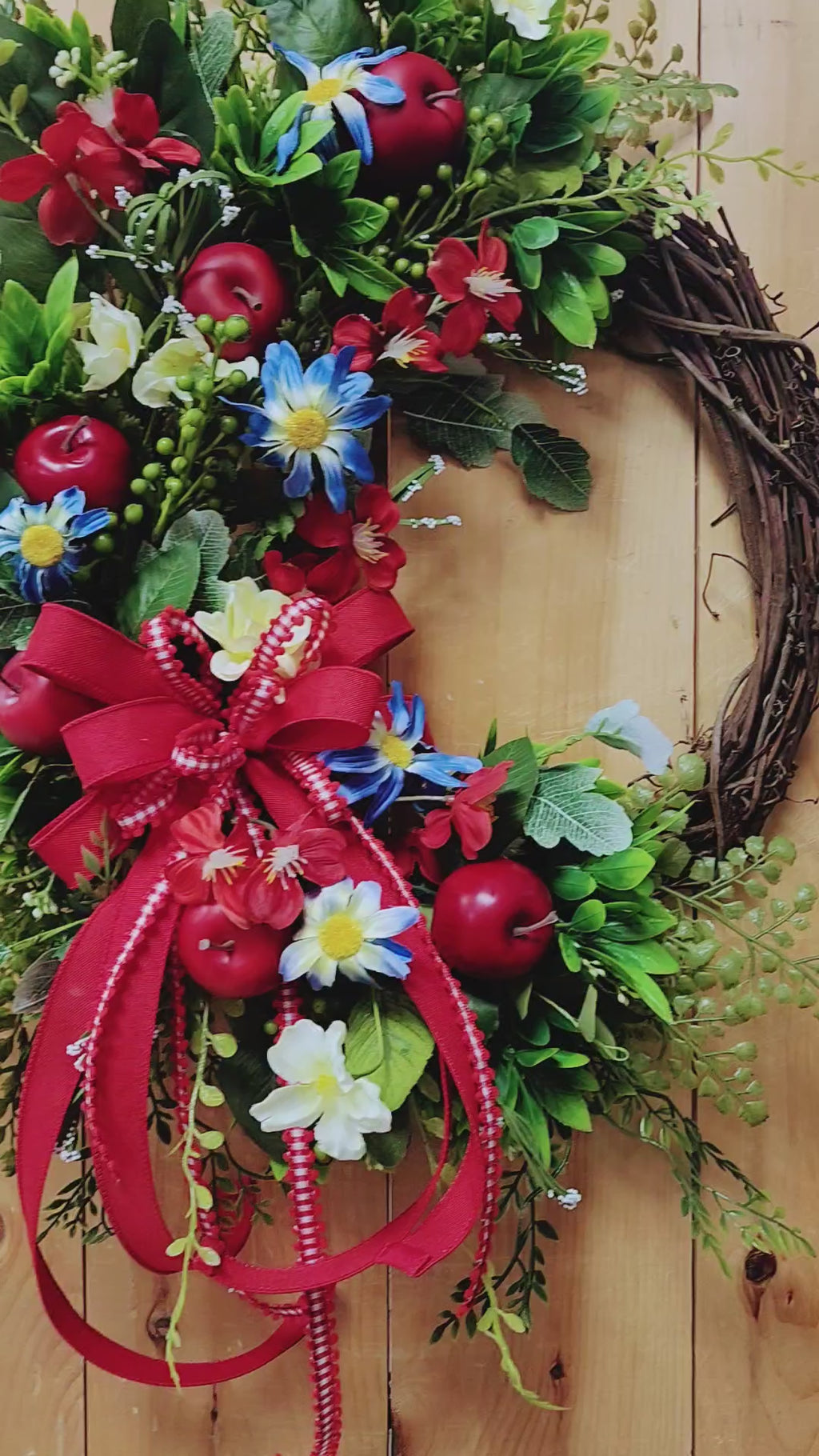 Floral Summer Apple Wreath