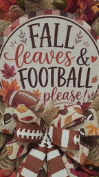 Fall & Football Mesh Wreath