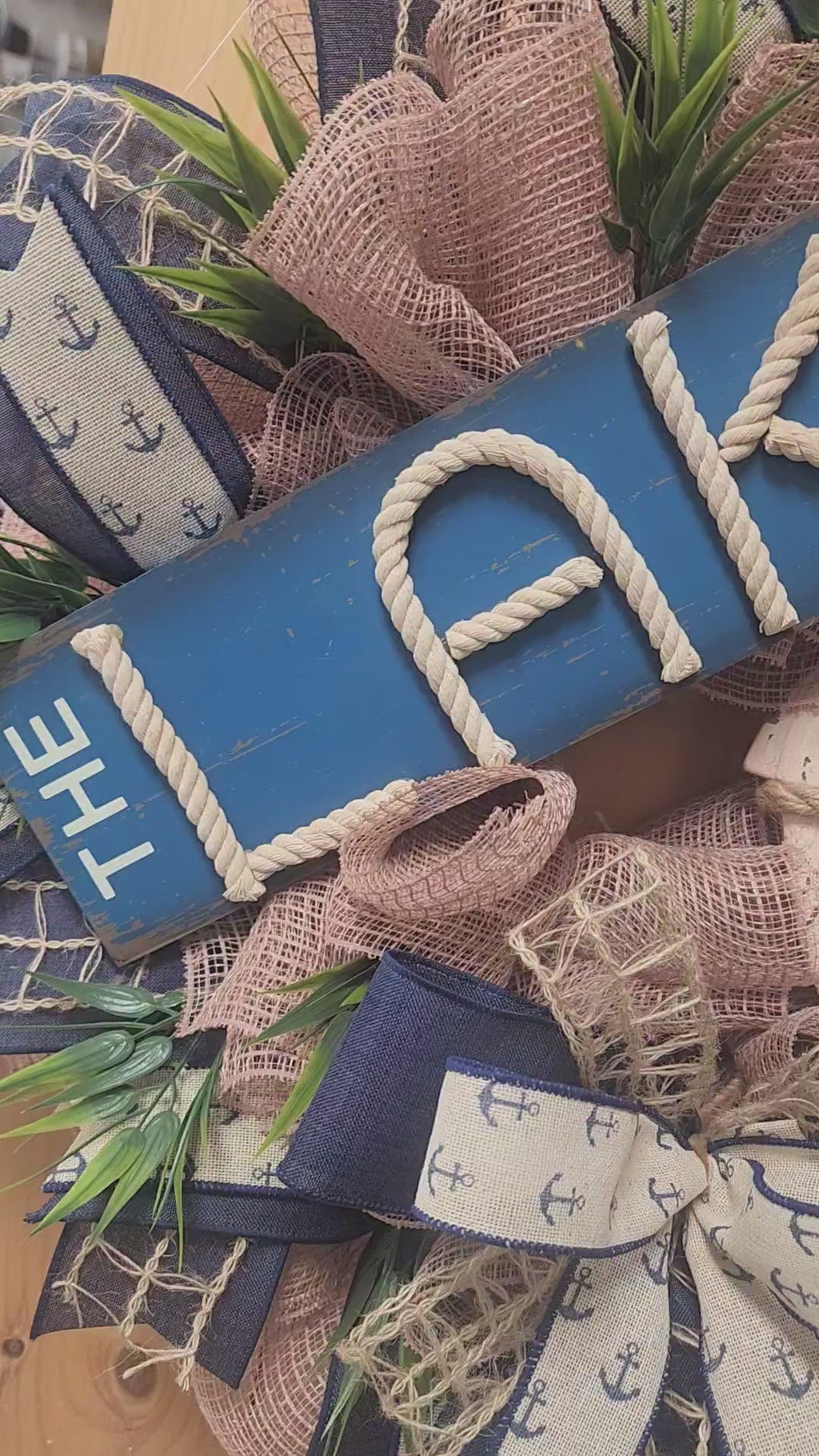 Lake House Mesh Wreath