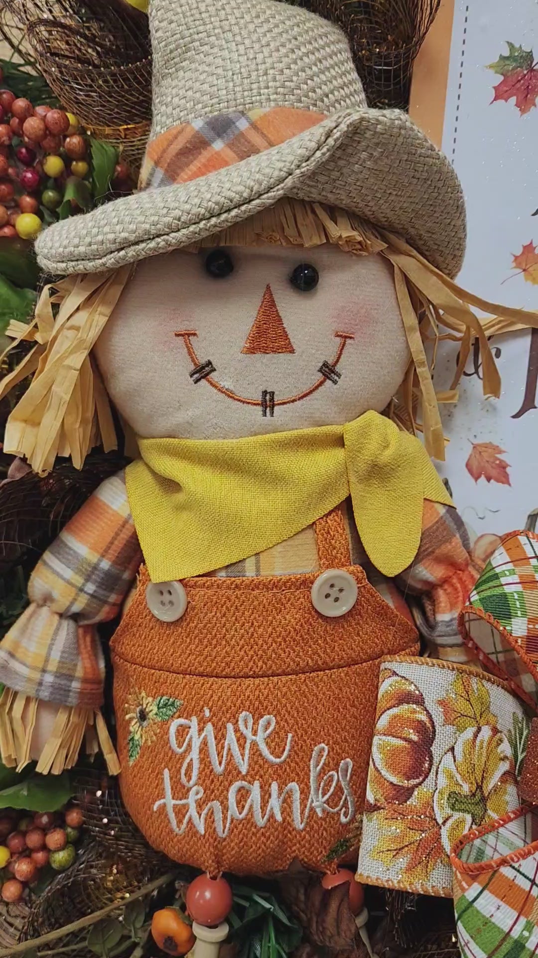 Autumn Pumpkin & Sunflower Wreath