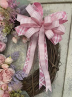 Soft Pink Floral Grapevine Wreath