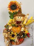 Scarecrow Pumpkin Centerpiece