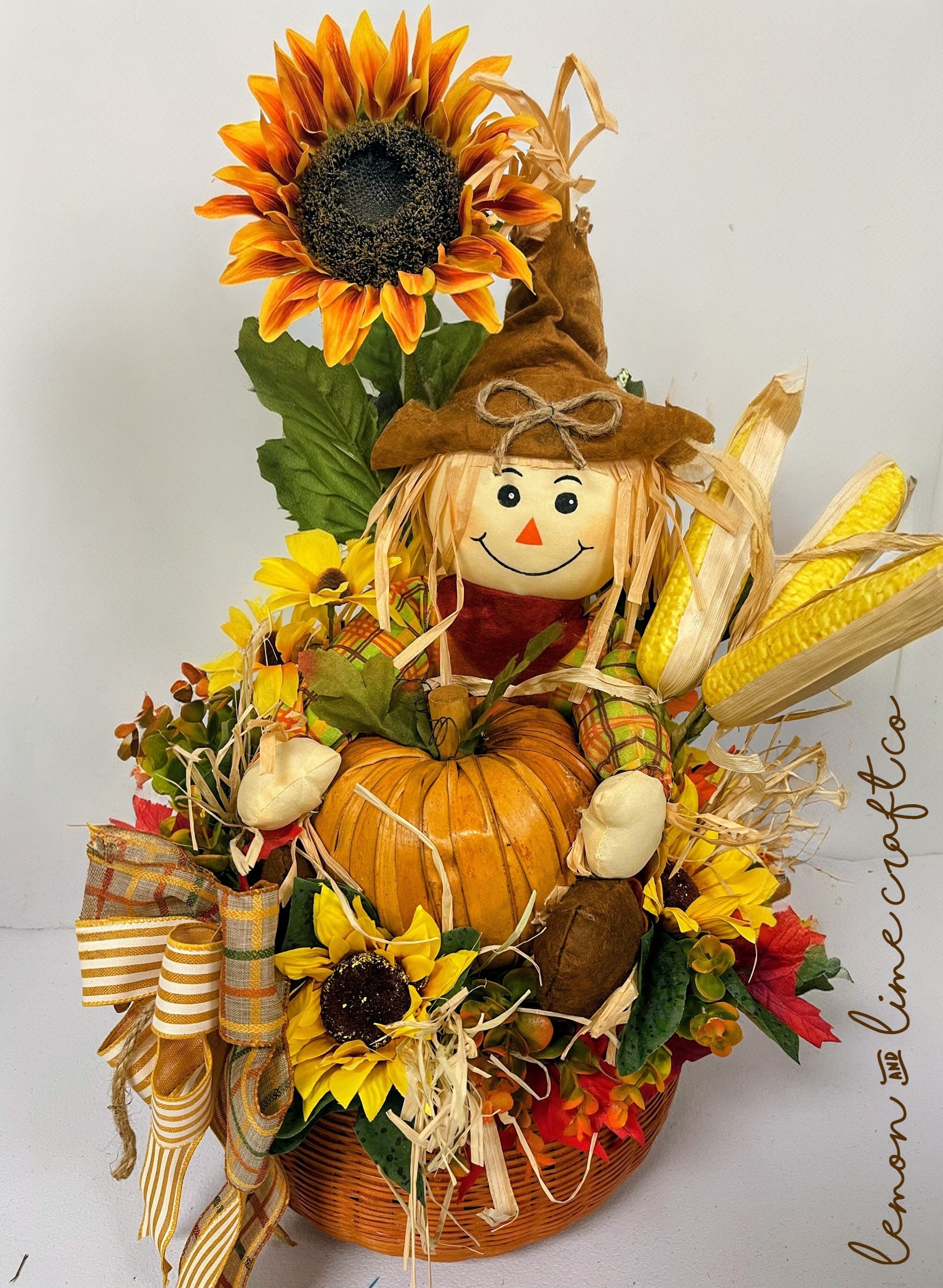 Scarecrow Pumpkin Centerpiece