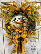 Mr. Scarecrow Falloween Grapevine Wreath