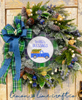 Blue Truck Winter Wreath