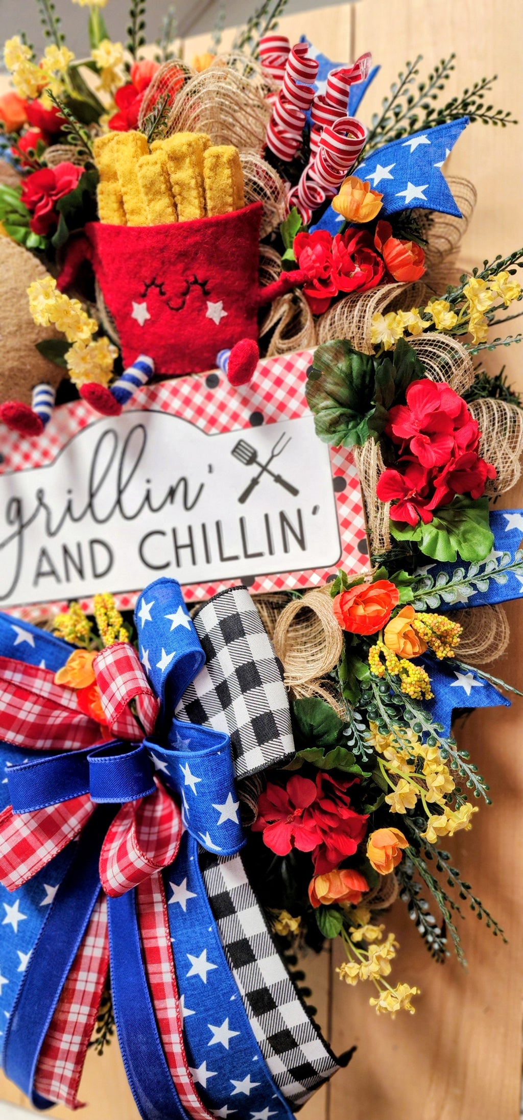 Grilling & Chilling Summer BBQ Wreath