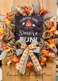 Camping Smore Mesh Wreath