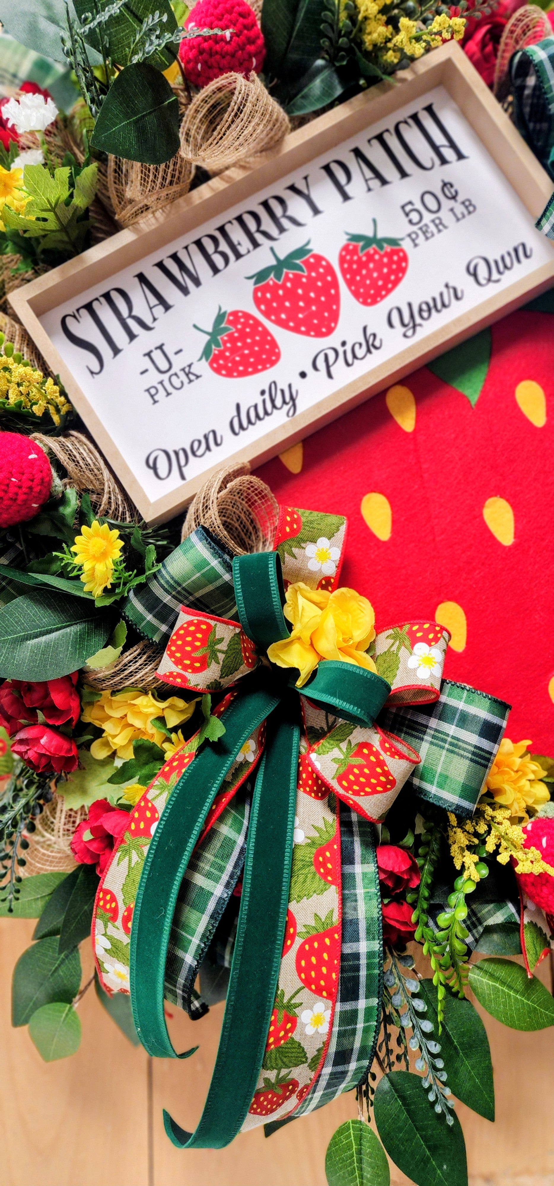 Large Strawberry Summer Wreath