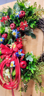 Floral Summer Apple Wreath