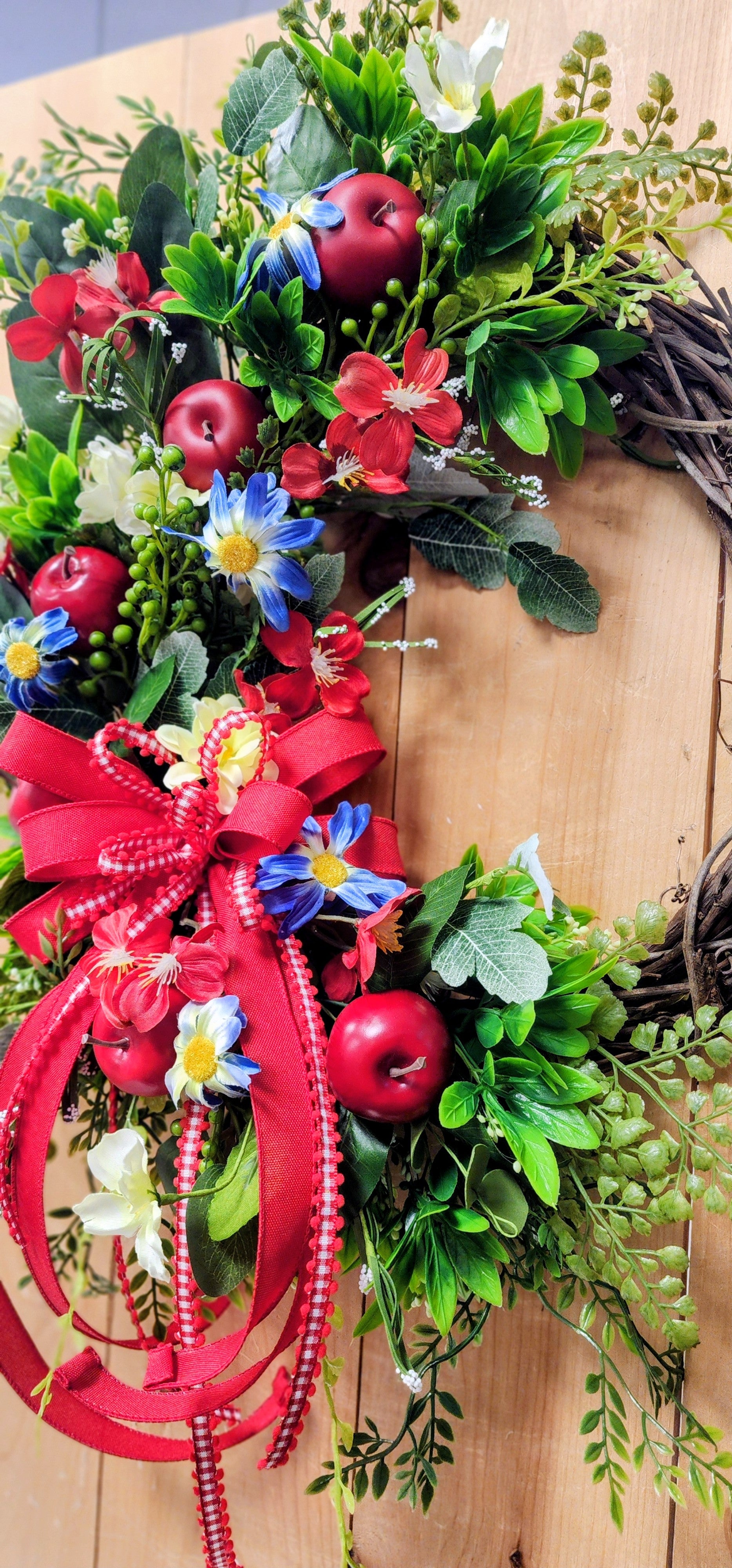 Floral Summer Apple Wreath
