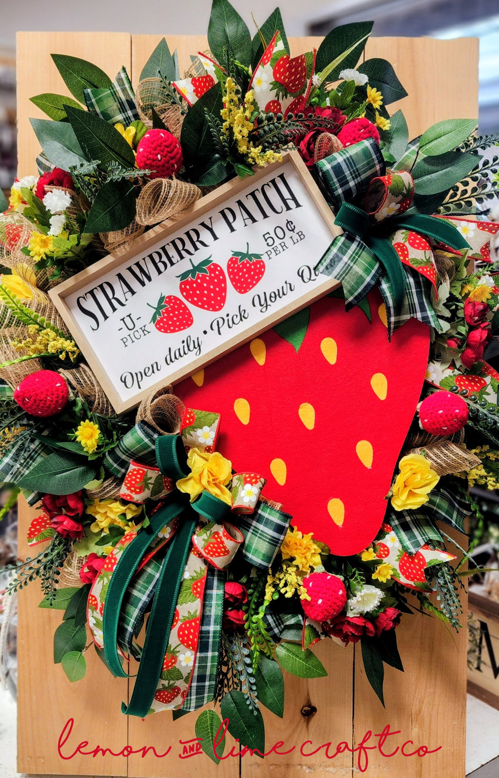 Large Strawberry Summer Wreath