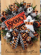 Spooky Ghost Halloween Wreath
