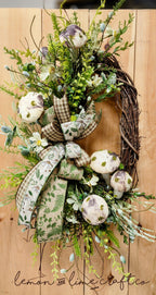 Natural Woodsy Mushroom Grapevine Wreath