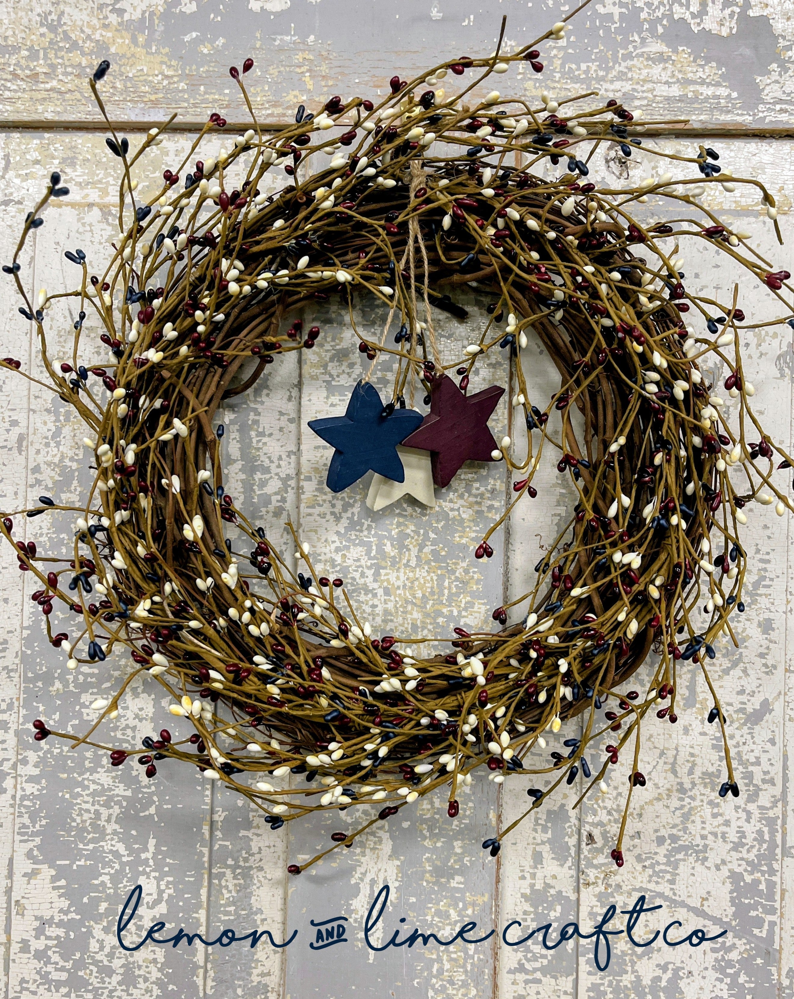 Patriotic Pip Berry Wreath