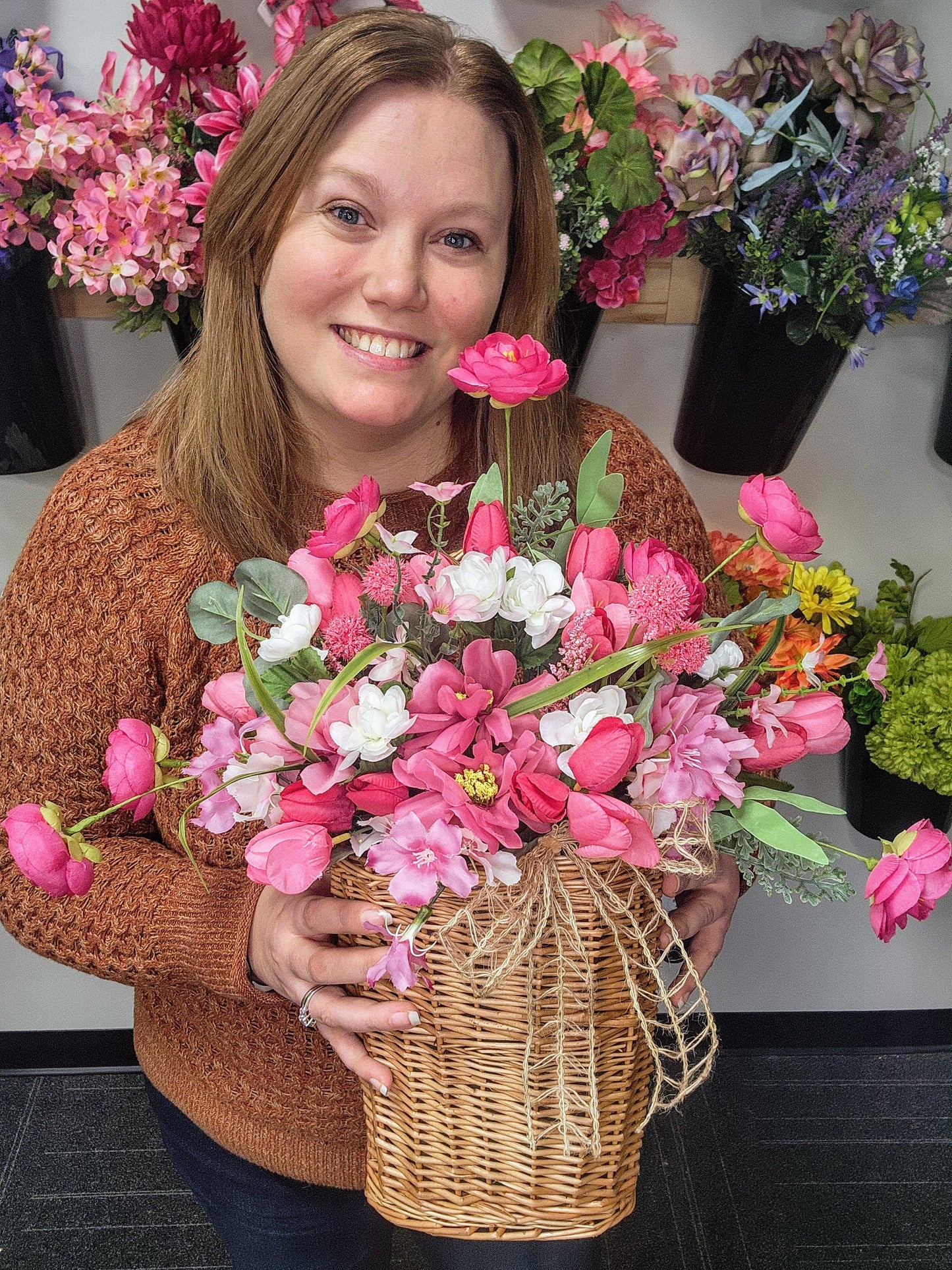 Basket of Pink Pretties