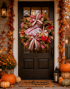 Caramel Apple Fall Mesh Wreath