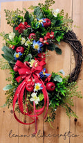 Floral Summer Apple Wreath