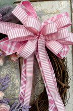 Soft Pink Floral Grapevine Wreath