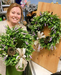 Mirrored Spring Grapevine Wreath with Nests and Bows