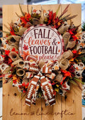 Fall & Football Mesh Wreath