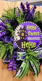 Home Sweet Haunted Home Halloween Wreath