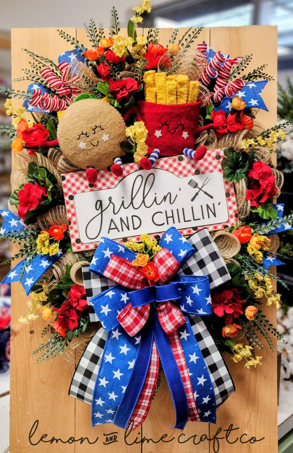 Grilling & Chilling Summer BBQ Wreath