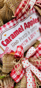 Caramel Apple Fall Mesh Wreath