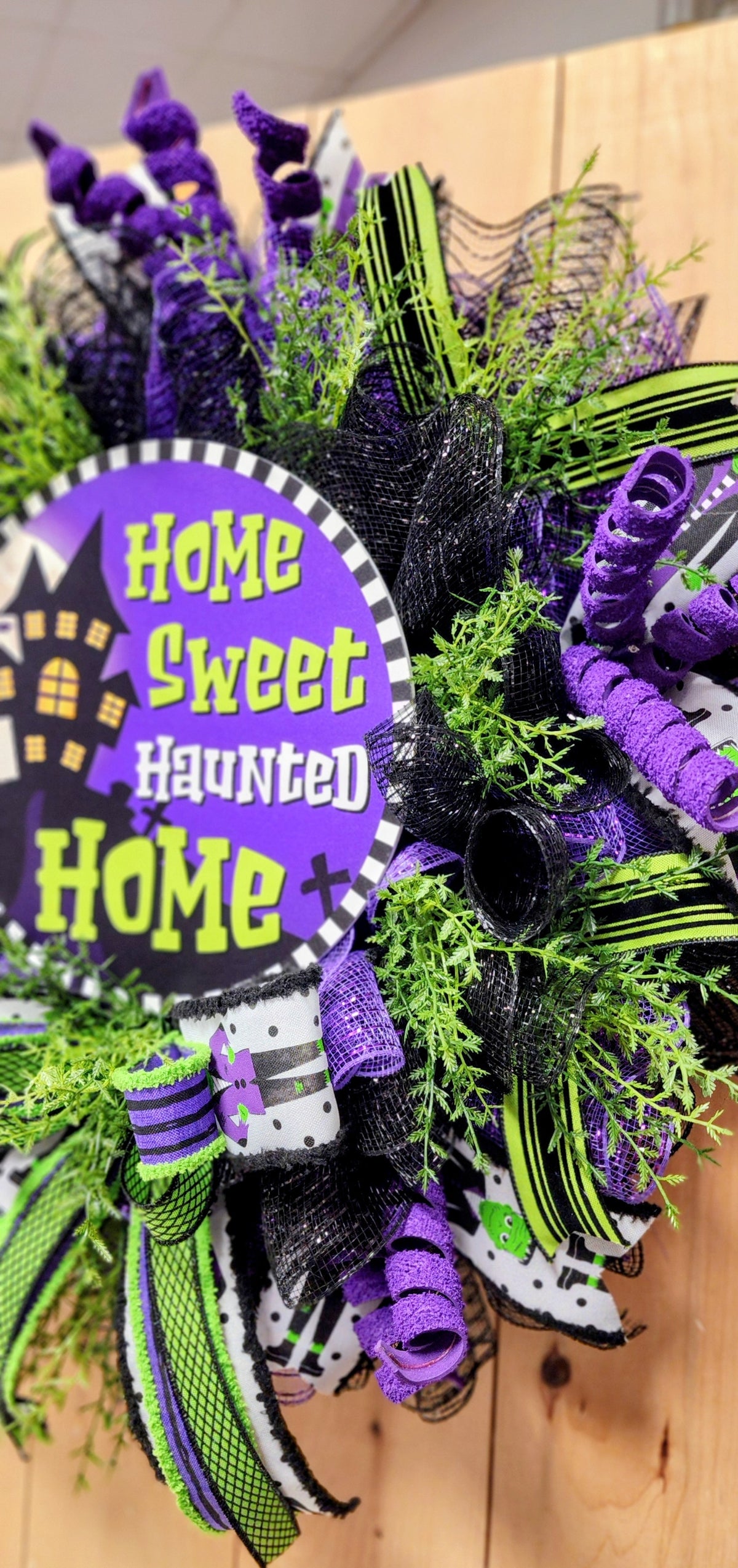 Home Sweet Haunted Home Halloween Wreath