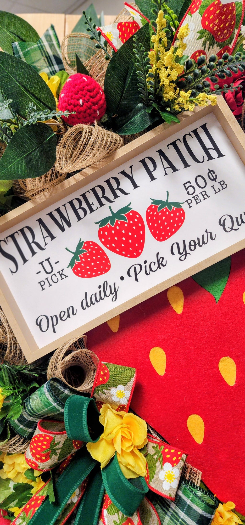 Large Strawberry Summer Wreath