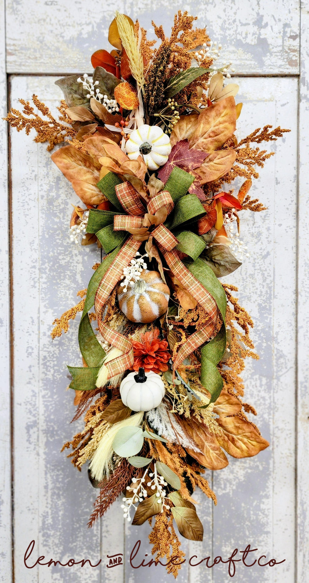 Fall Pumpkin Swag with Bow