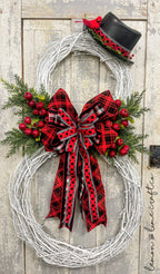 White Grapevine Snowman