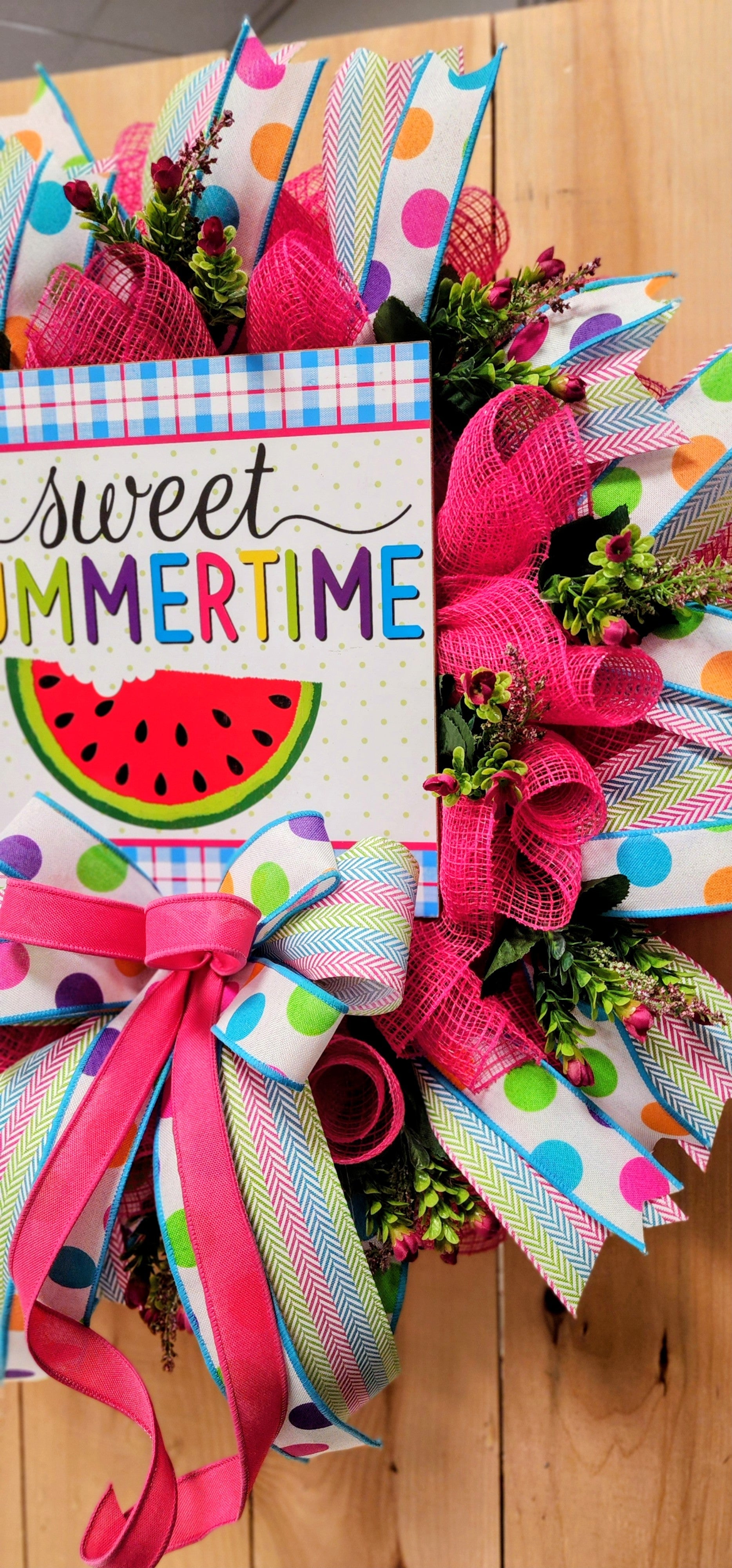 Summertime Watermelon Mesh Wreath