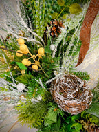 Frosted Greens Square Winter Wreath