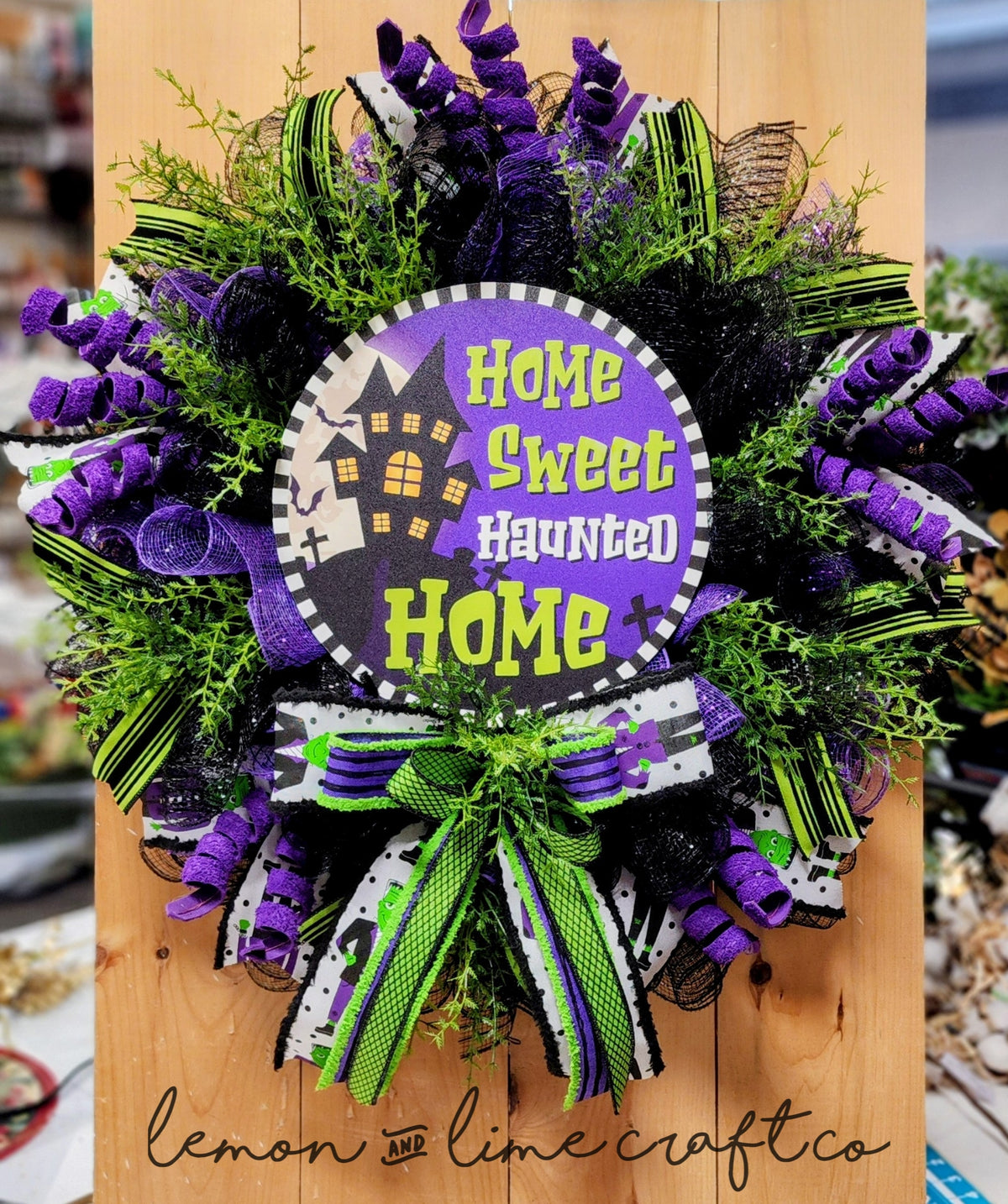 Home Sweet Haunted Home Halloween Wreath