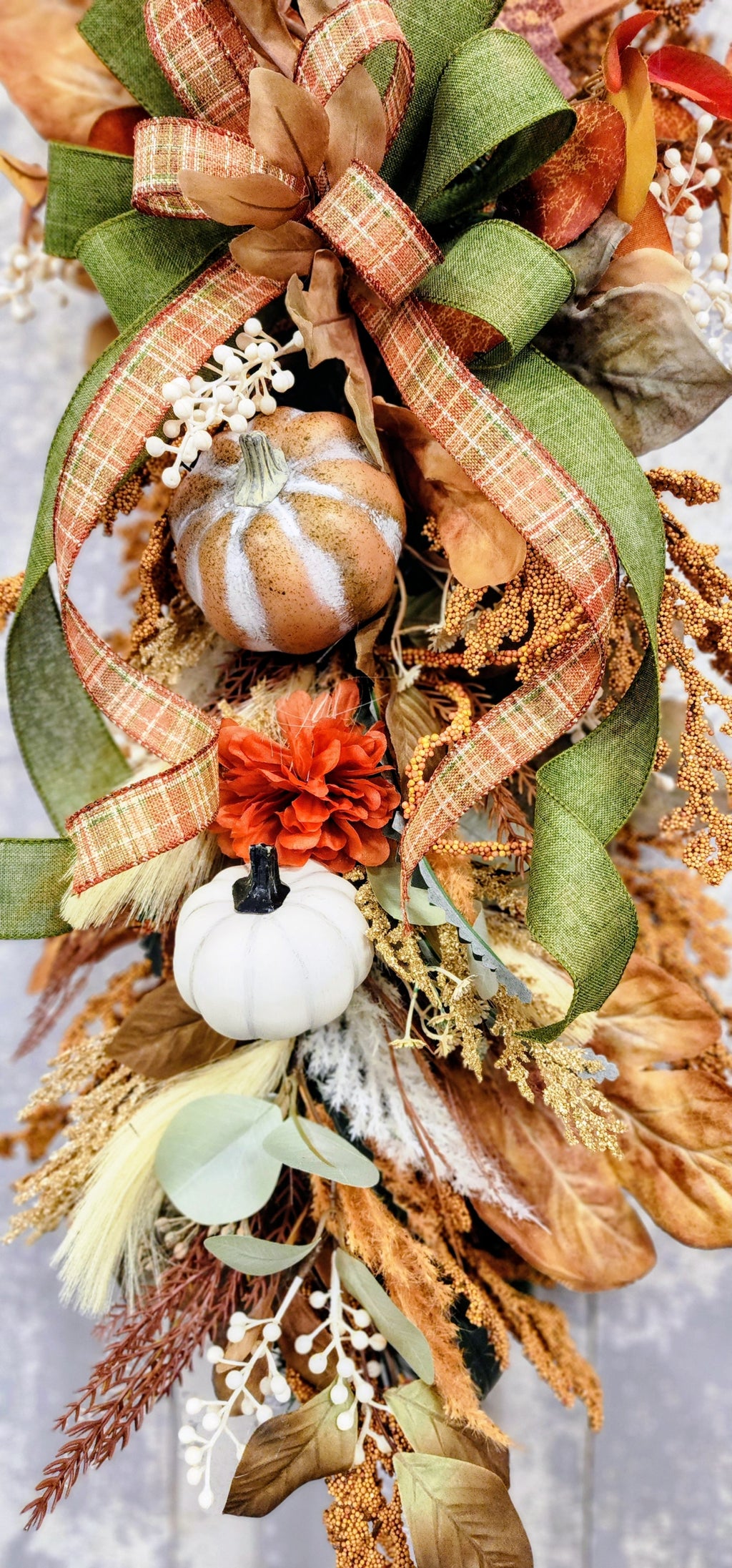 Fall Pumpkin Swag with Bow