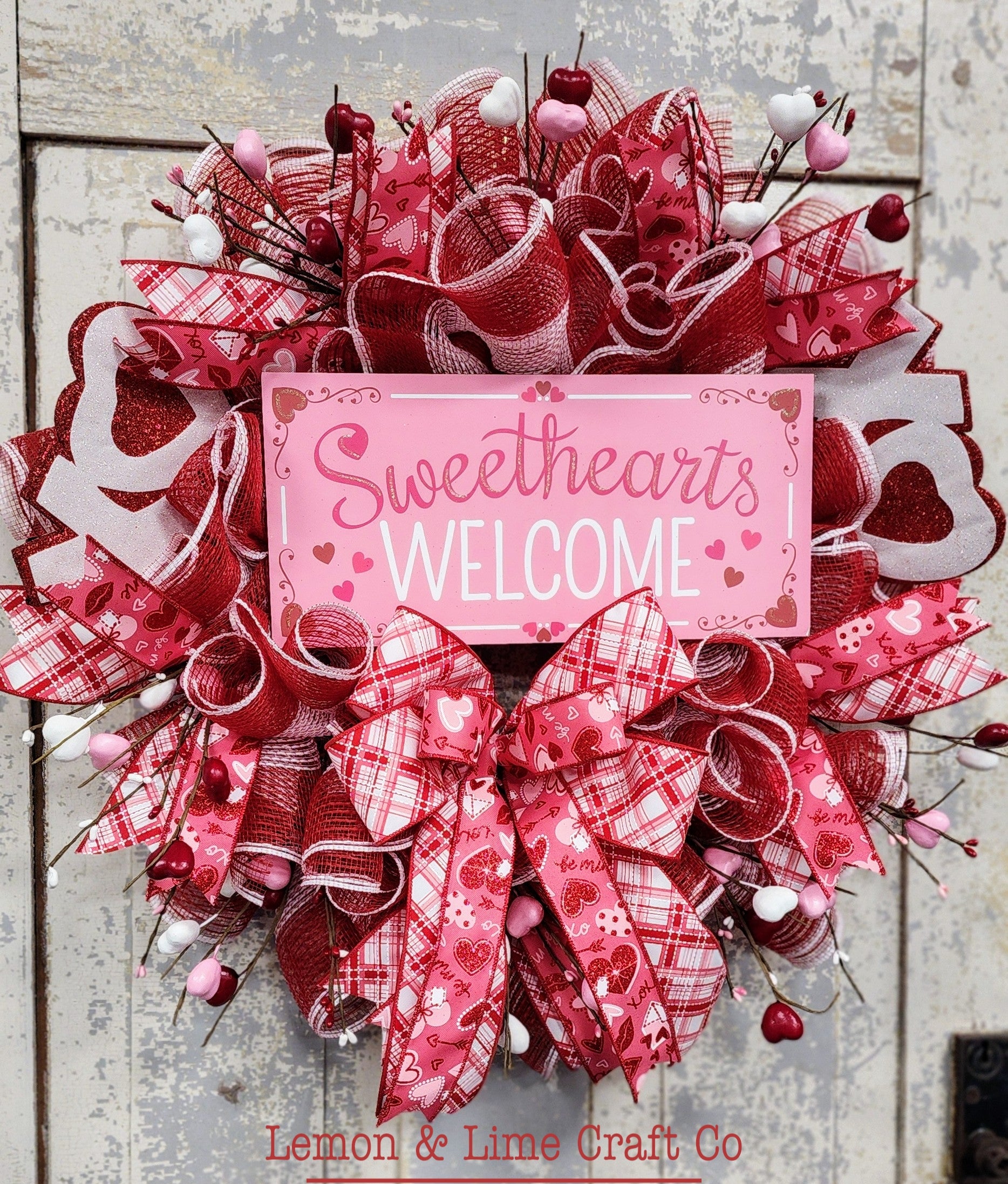 Sweetheart Valentine Mesh Wreath