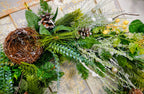 Frosted Greens Square Winter Wreath
