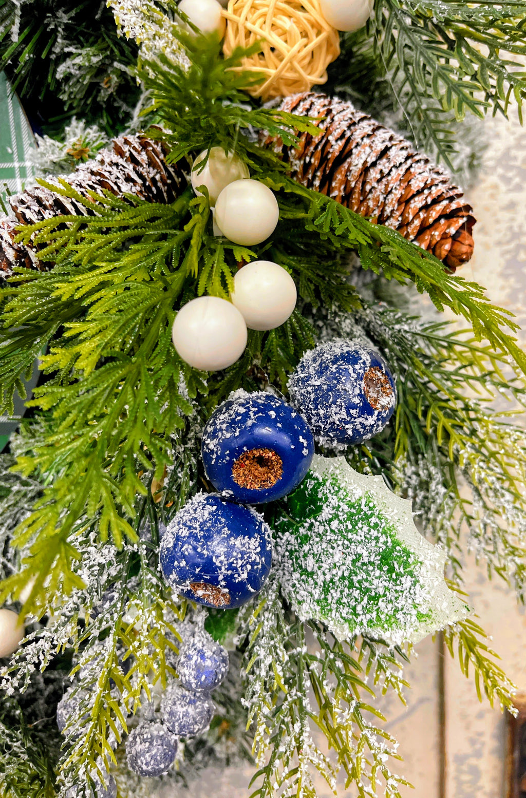 Blue Truck Winter Wreath