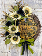 Dying to See You Welcome Floral Halloween Wreath