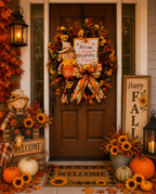 Autumn Pumpkin & Sunflower Wreath