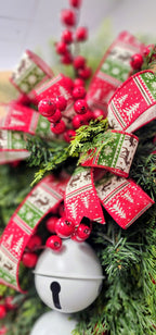 White Winter Bell Cedar Swag