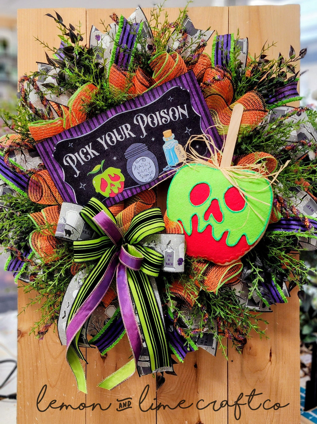 Poison Apple Halloween Wreath