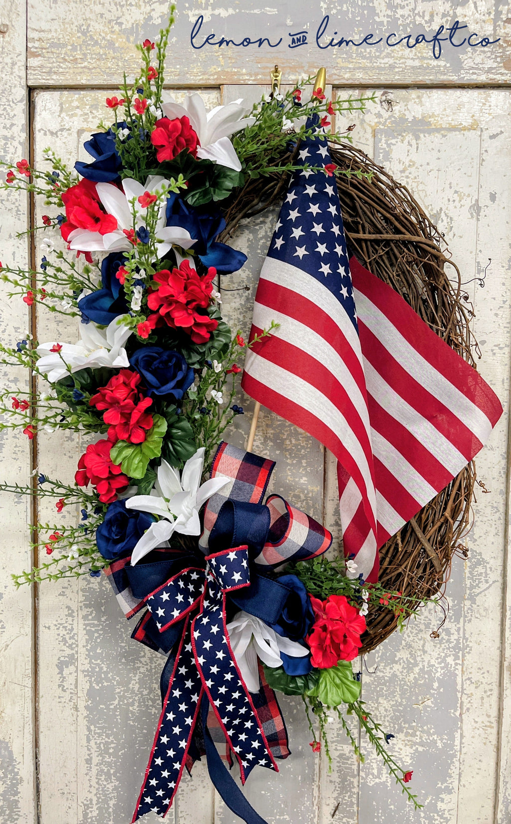 American Flag Patriotic Wreath