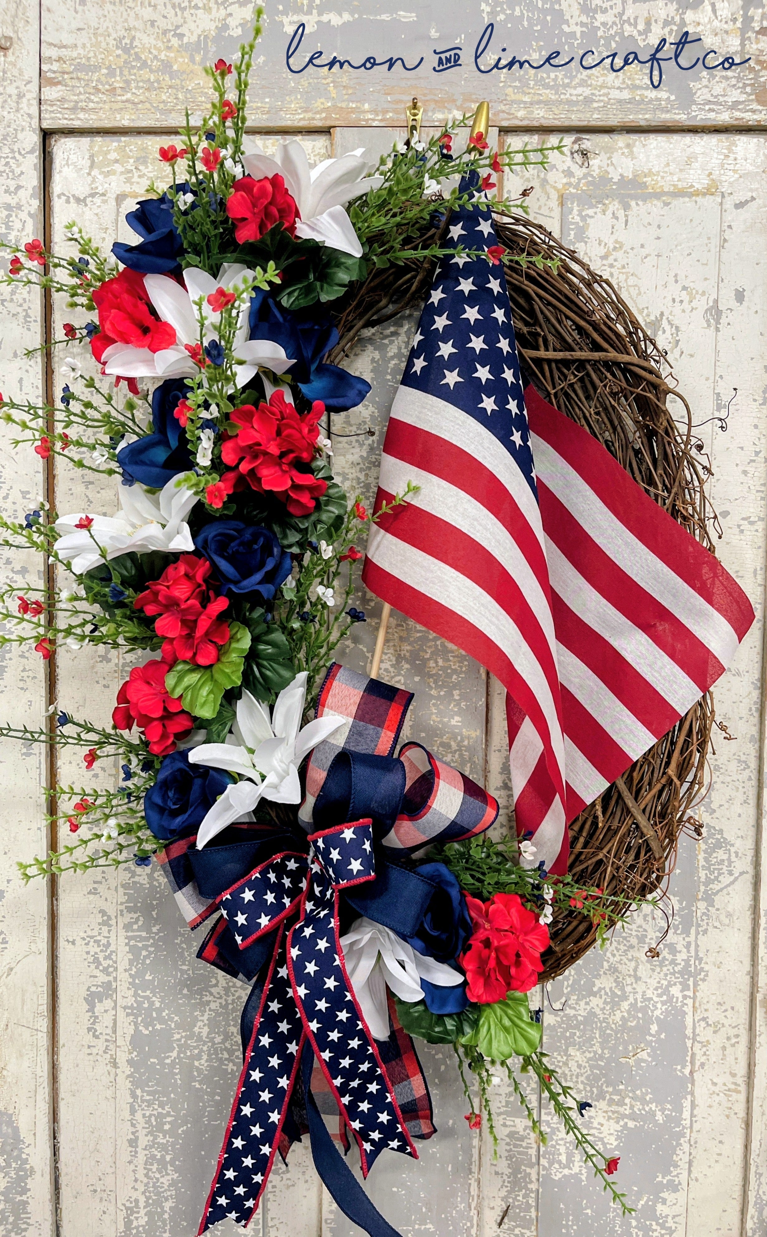 American Flag Patriotic Wreath