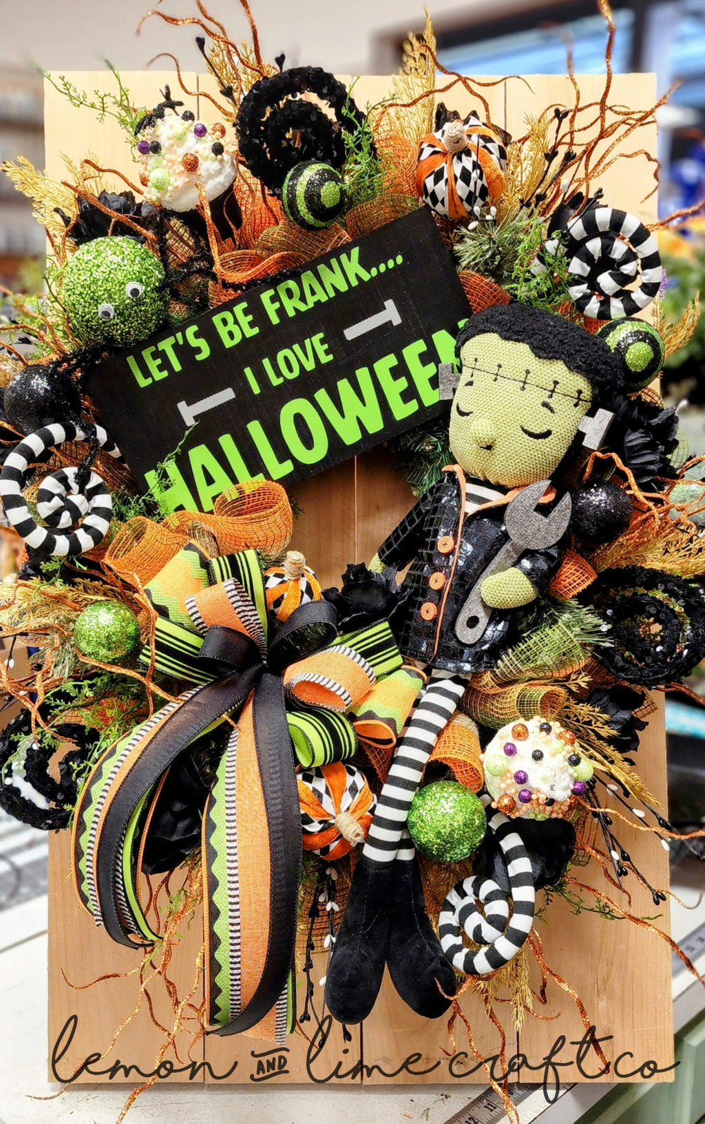 Frankenstein Halloween Wreath