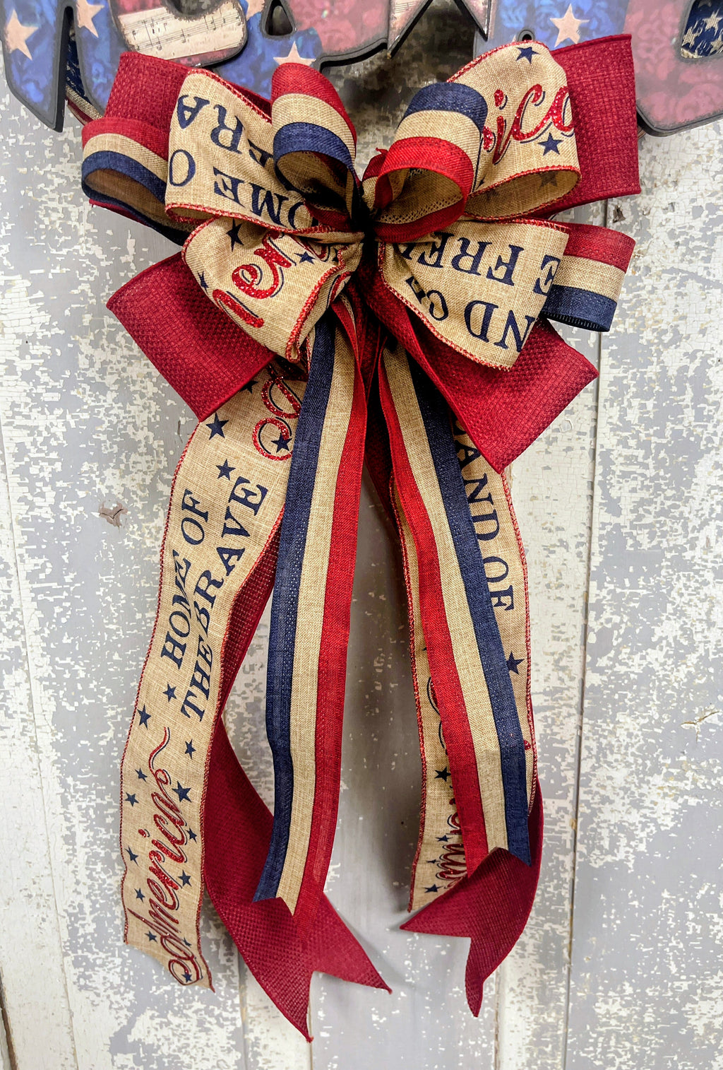 Patriotic Welcome Ribbon Wreath