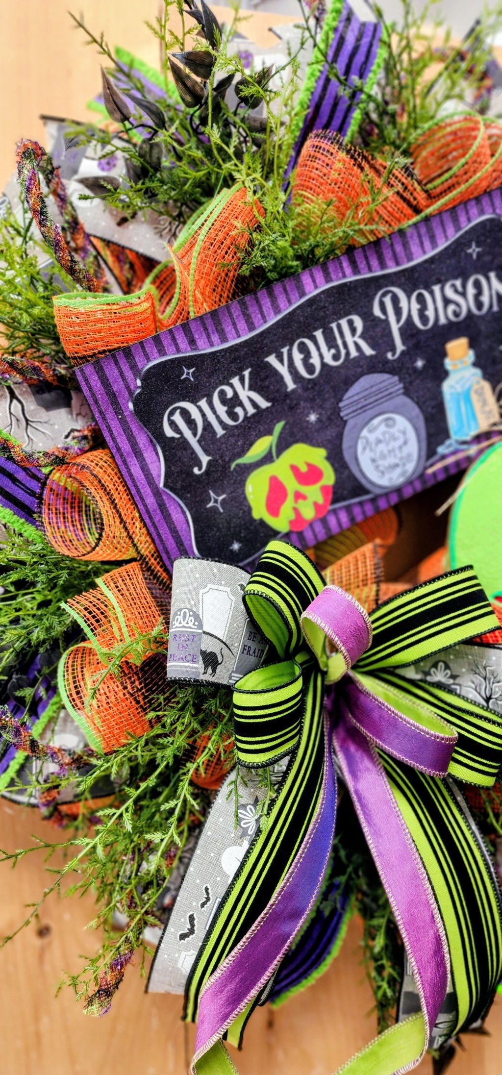 Poison Apple Halloween Wreath